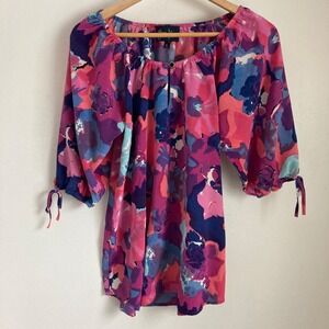 Yumi  Kim women's silk floral top size large preowned